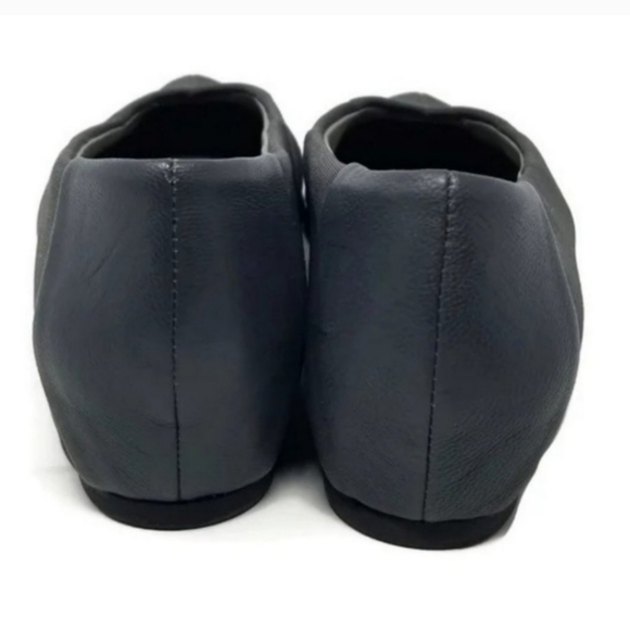 Eileen Fisher Grosgrain Ballet Flats With Hidden Low Wedge Gray Size 6 - Picture 7 of 10